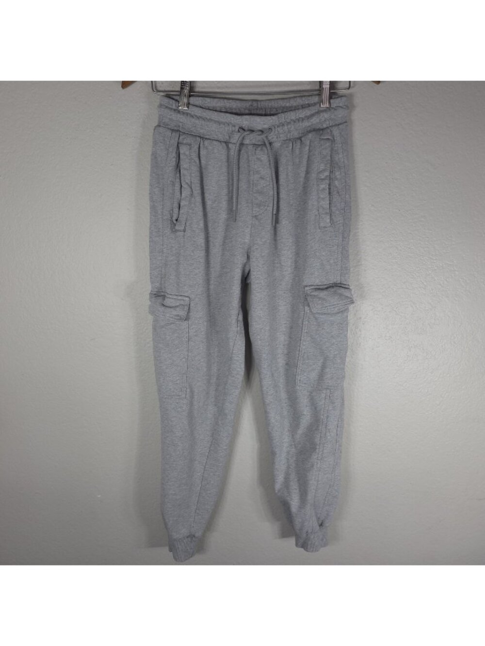 Gymshark Men's Crest Cargo Joggers Grey Size Small S Sweatpants Drawstring